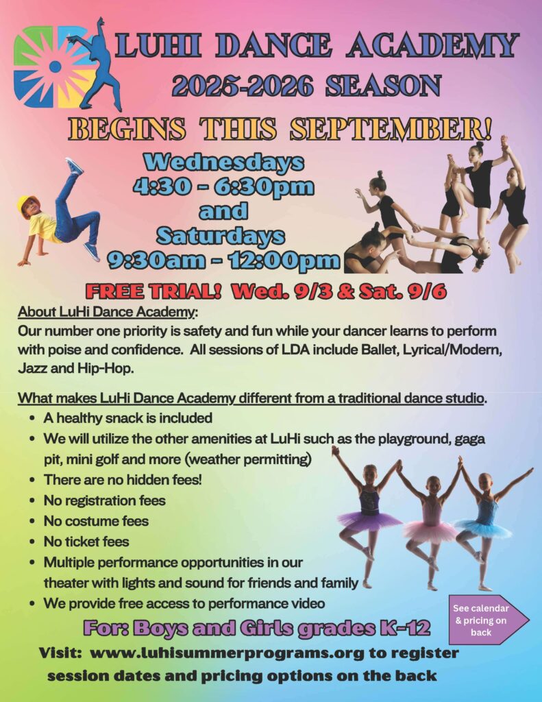 LUHI DANCE ACADEMY FLYER FRONT- 2025 Fall